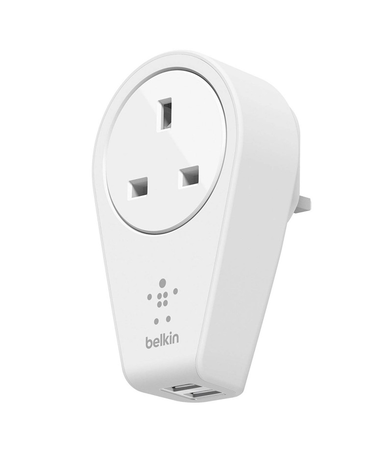 Belkin Rotating 2.4amp Dual USB Mains Charger with AC Passthrough and Connected Equipment