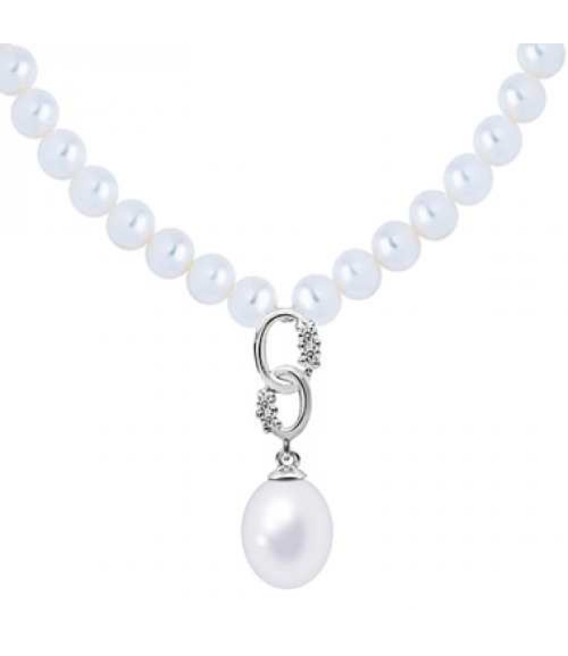 Joyalukkas Silver Pearl Necklace QPSL1 