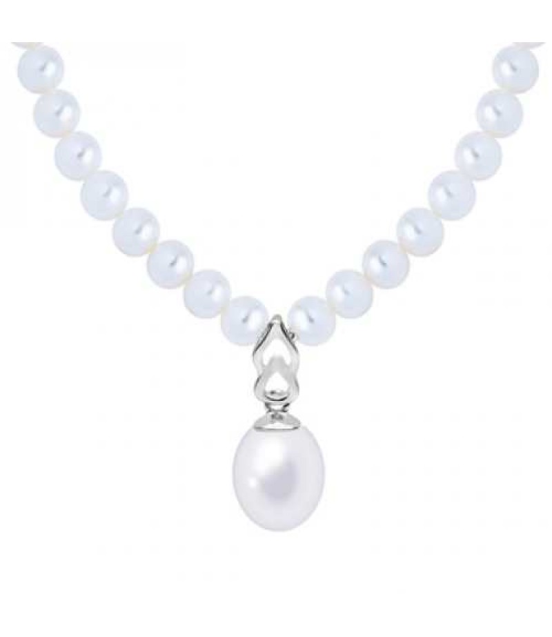 Joyalukkas Silver Pearl Necklace QPSL5