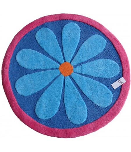 Flower Blue Foot Mats