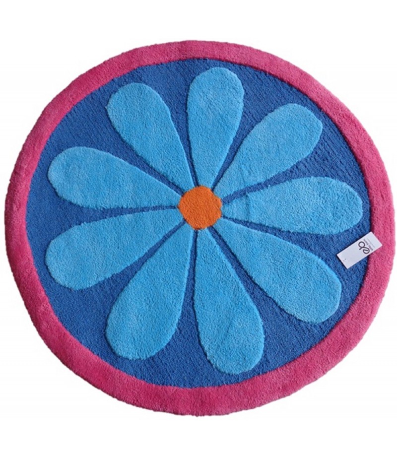 Flower Blue Foot Mats