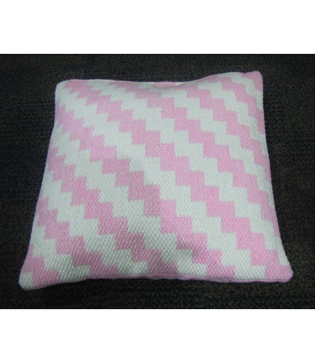 Bubble Gum Pink ZigZag Woven