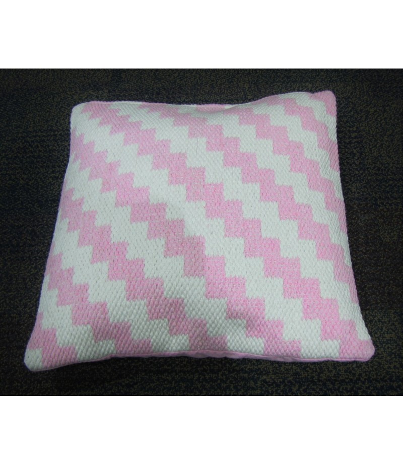 Bubble Gum Pink ZigZag Woven