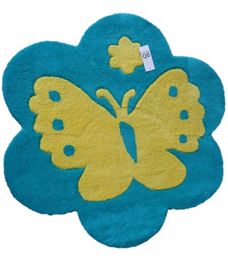 Torquise Yellow Butterfly Foot Mats