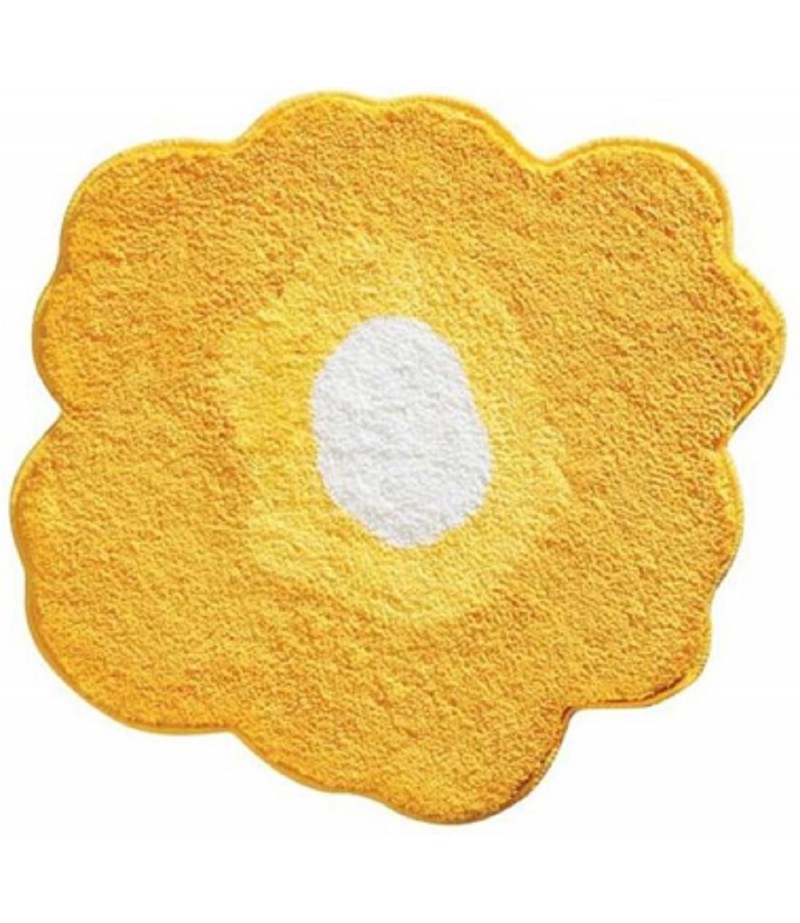 Yellow Flower Kids Bath Mat