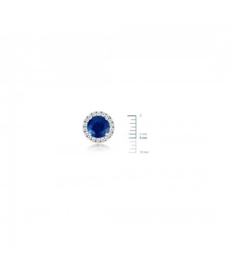 Palazo Jewellery Blue Sapphire Diamond Studs