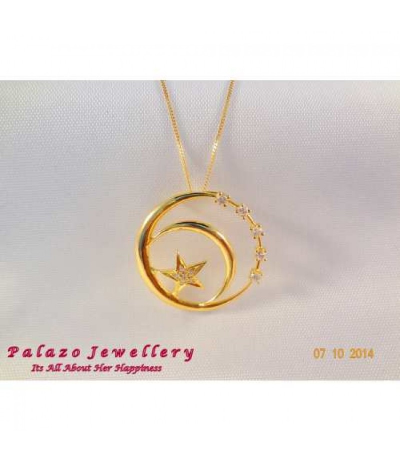 PALAZO JEWELLERY MOON PENDANT 18K Gold Diamond Pendant 0.15cts.