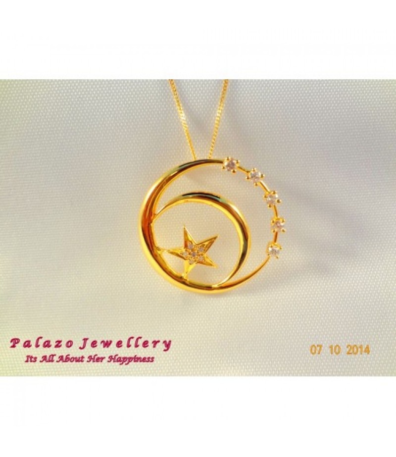 PALAZO JEWELLERY MOON PENDANT 18K Gold Diamond Pendant 0.15cts.