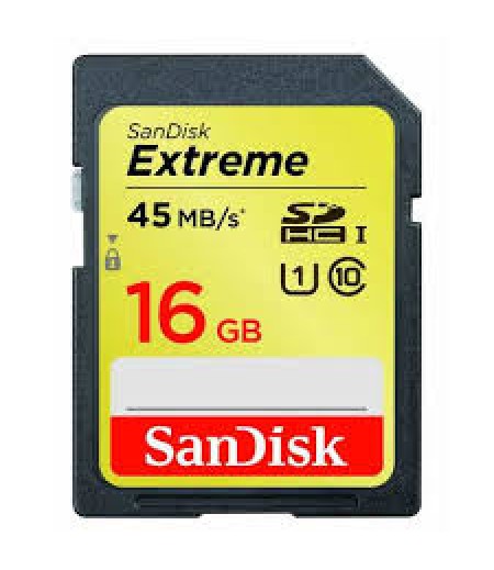 SANDISK SD 16GB Extreme SDXC,UHS,C10,45MB/s,C10