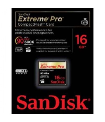 SANDISK CF 16GB ExtremePRO,90MB/s.