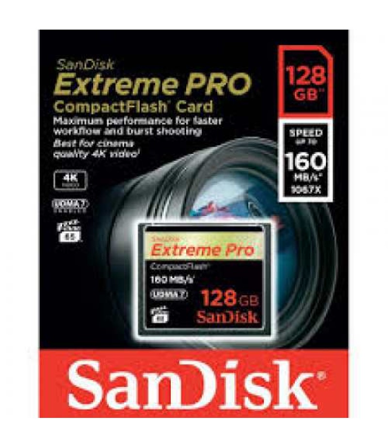 SANDISK Extreme Pro CF 160MB/s 128 GB VPG 65, UDMA 7.