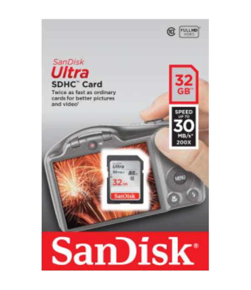 SANDISK SD Ultra 32GB ,C10, 30MB/s.