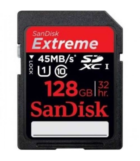 SANDISK SD 128GB Extreme SDXC,UHS,C10,45MB/s,C10