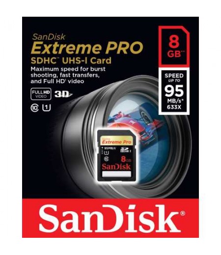 SANDISK SD 8GB Extreme Pro 95MB/s, C10