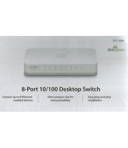 DLINK DES-1008A 8-PORT 10/100 DESKTOP SWITCH