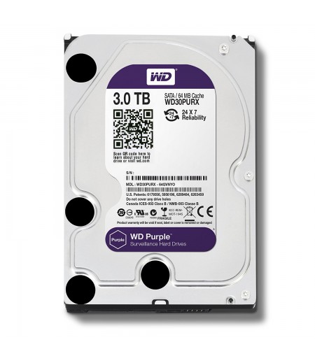 WESTERN DIGITAL DESKTOP PURPLE SURVEILLANCE HDD 3TB