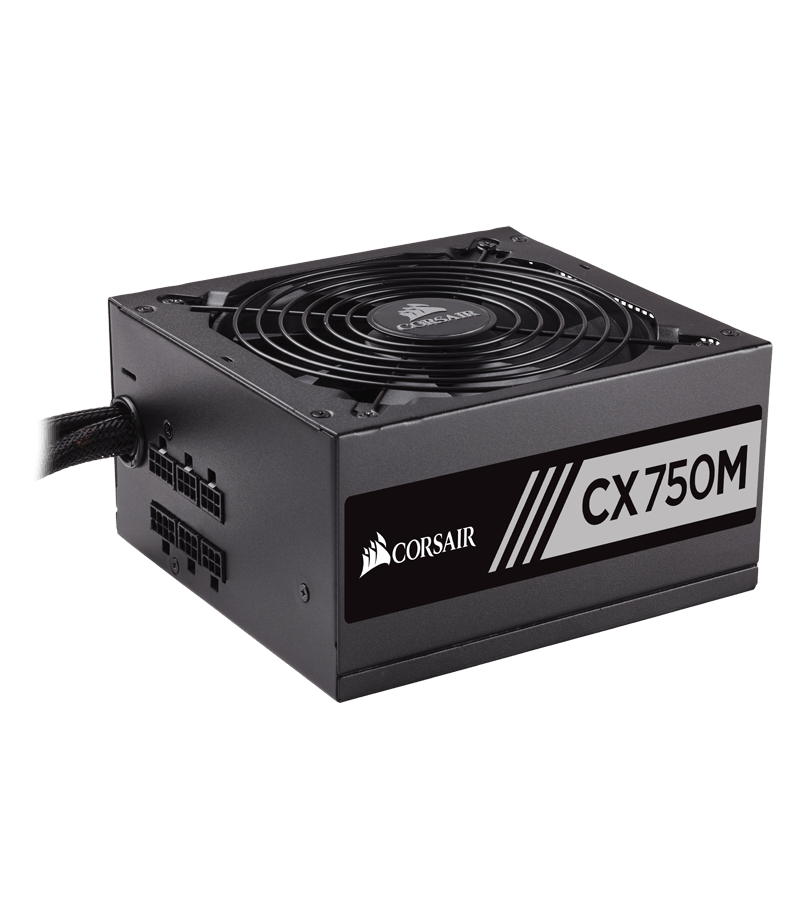 CORSAIR CX750M ATX Power Supply — 750 Watt 80 PLUS® Bronze Certified Modular PSU