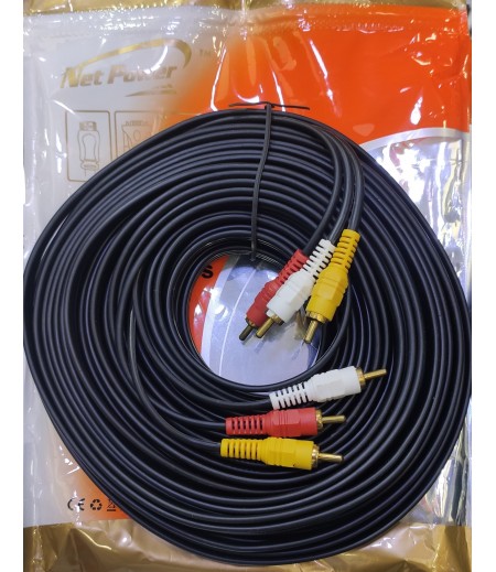 NETPOWER  3 RCA CABLE 20M