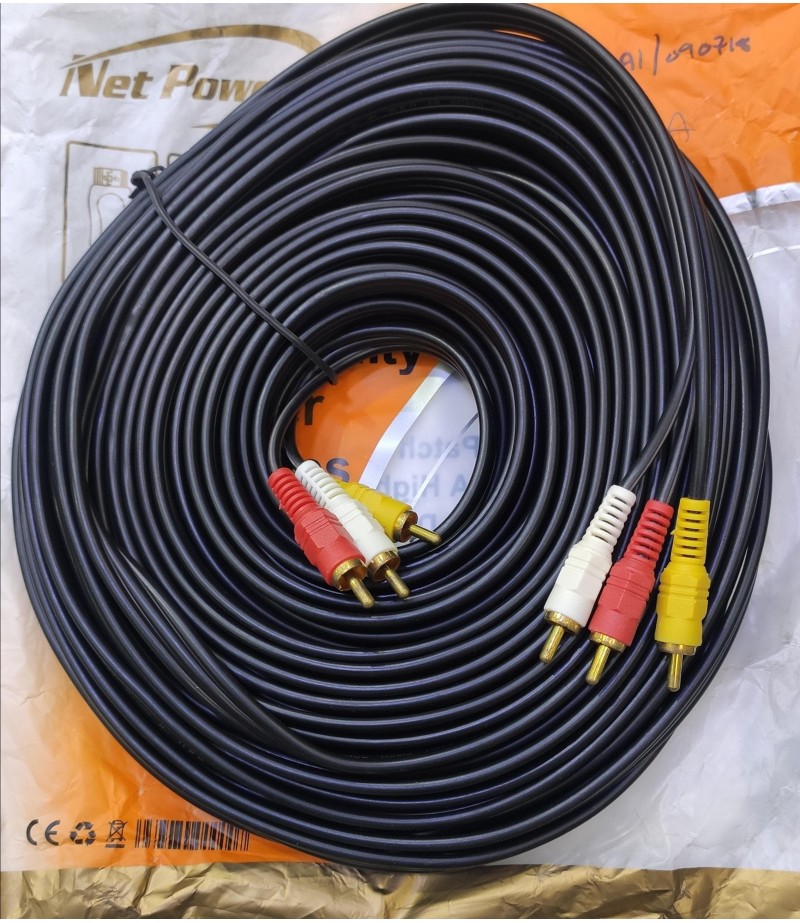 NETPOWER 3 RCA CABLE 25M