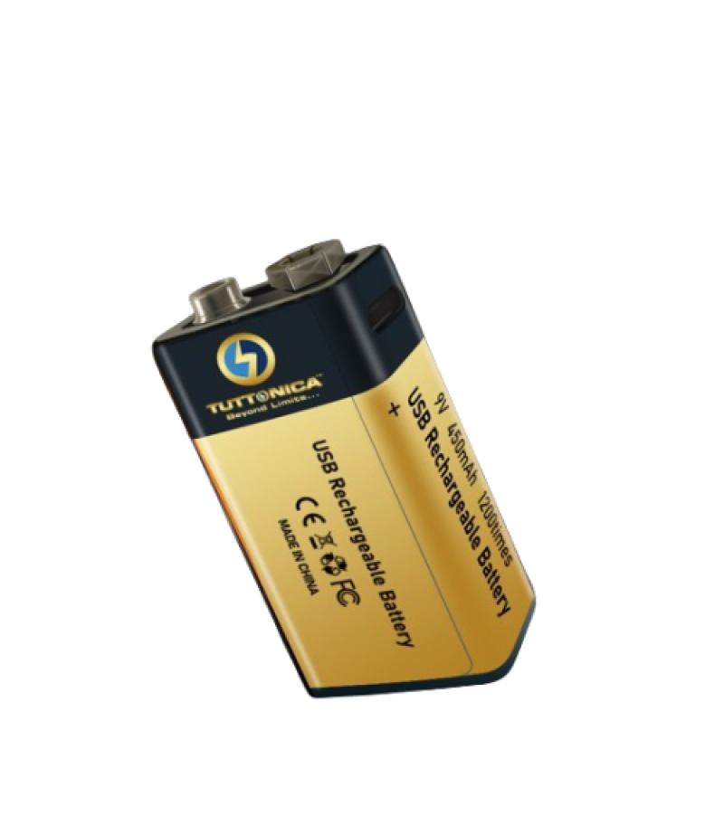 TUTTONICA 9V TYPE C RECHARGEABLE BATTERY