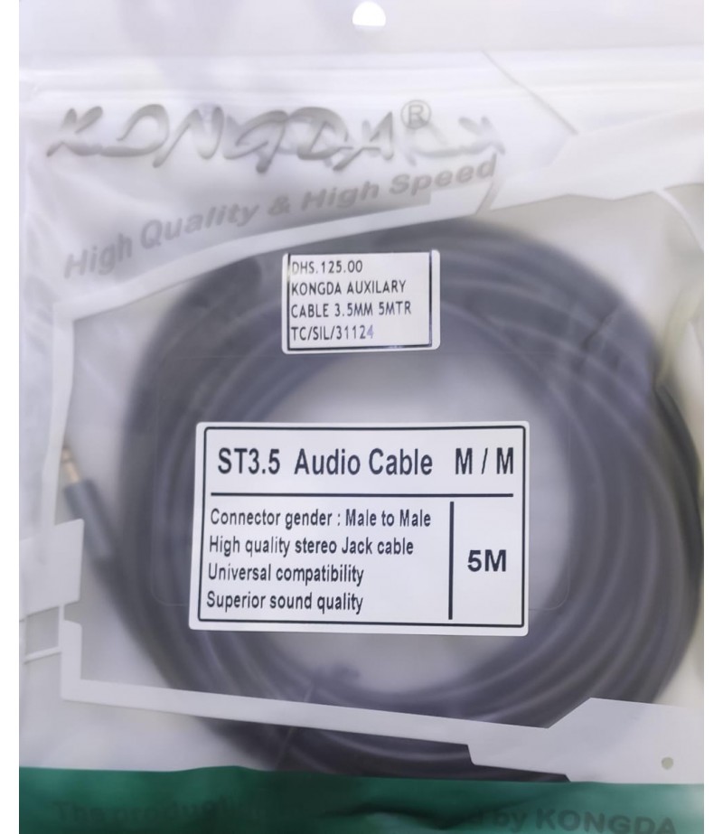 KONGDA AUDIO CABLE 3.5mm 5m