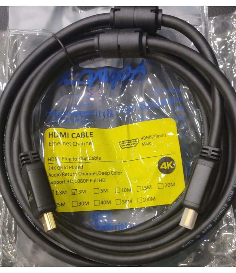 KONGDA HDMI CABLE 3m 4K