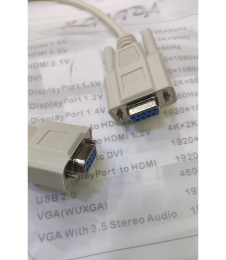 KONGDA DB9 Female TO DB9 Female Serial cable  3m