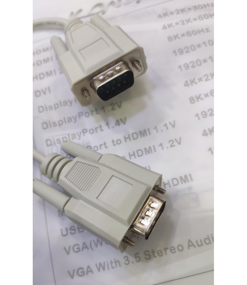 KONGDA DB9 Male TO DB9 Male Serial cable  1.8m