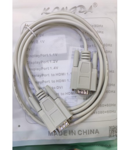 KONGDA DB9 Male TO DB9 Male Serial cable  1.8m