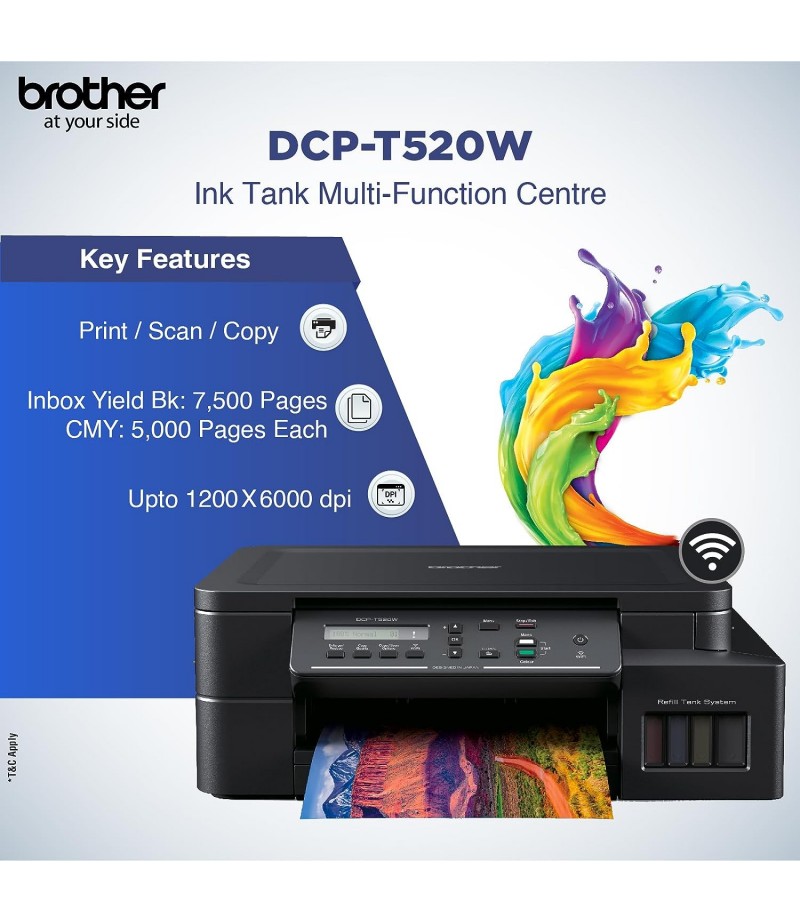 BROTHER ALL IN ONE INK TANK PRINTER  DCP-T520W