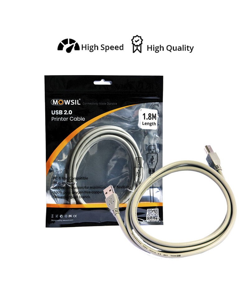 Mowsil Printer Cable 1.8M