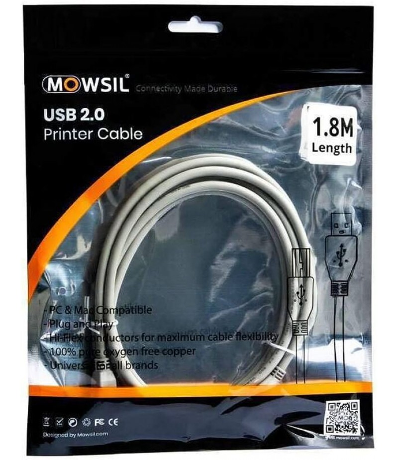 Mowsil Printer Cable 1.8M