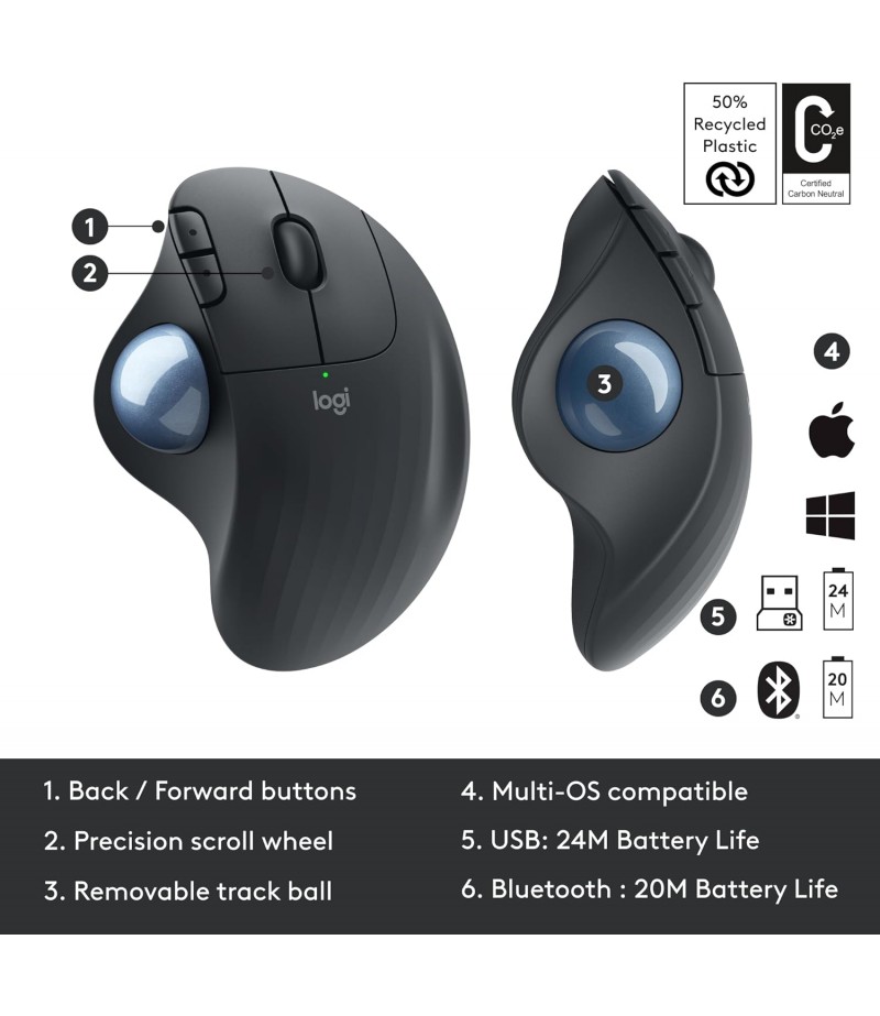 Logitech ERGO M575 Wireless Trackball Mouse