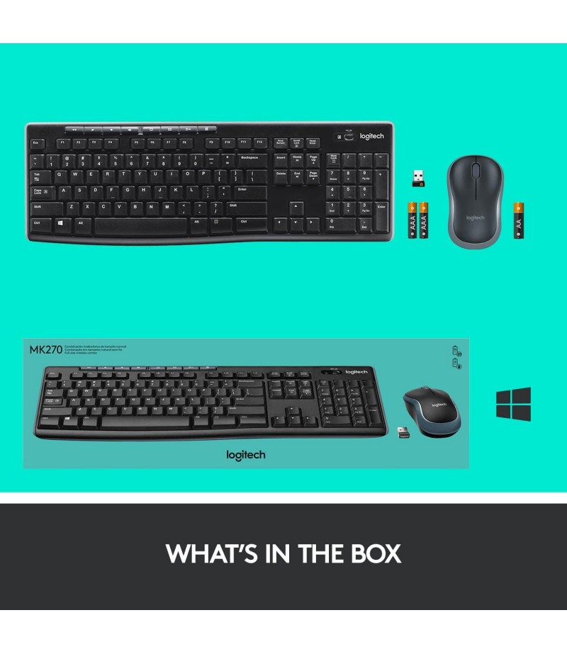 Logitech Wireless MK270 Keyboard And Mouse Combo