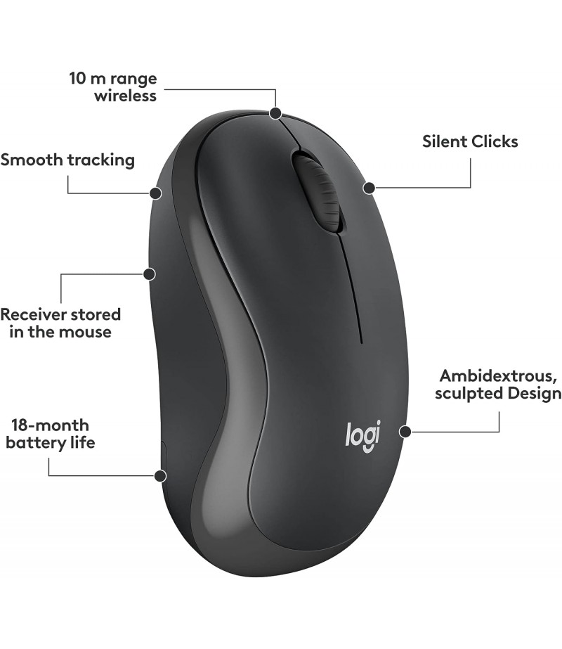 Logitech Wireless MK295 Silent Keyboard And Mouse Combo