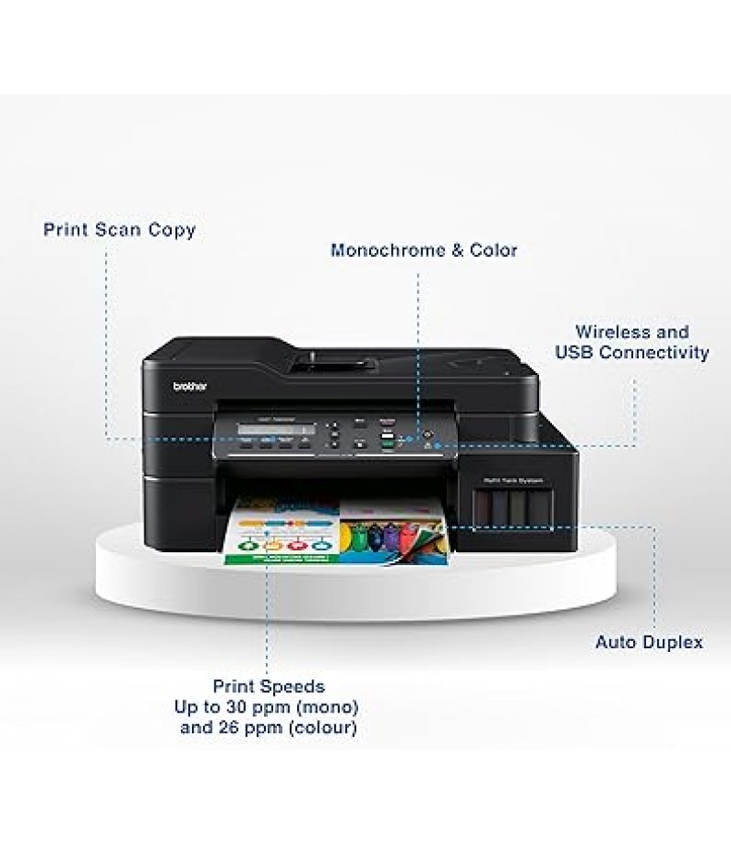 Brother Wireless All In One Ink Tank Printer, DCP-T820DW