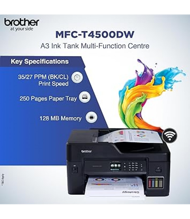 BROTHER Colour Inkjet Multi-Function Printer, MFC-T4500DW