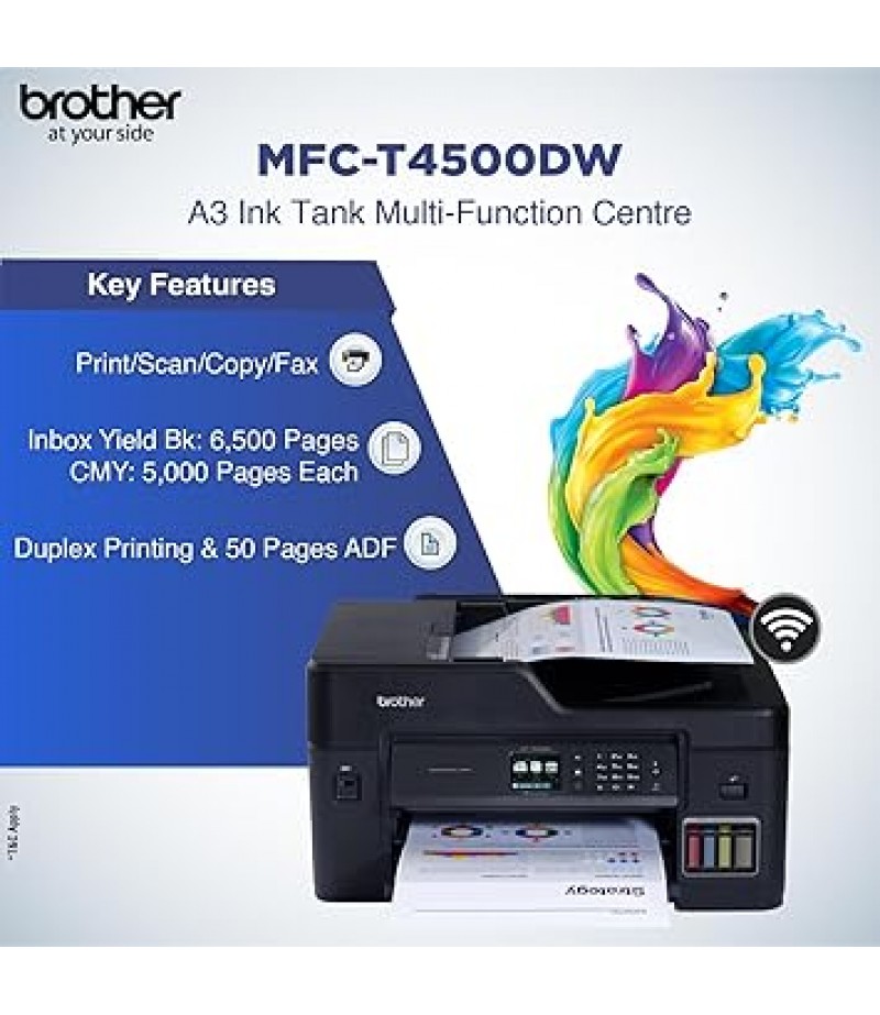 BROTHER Colour Inkjet Multi-Function Printer, MFC-T4500DW