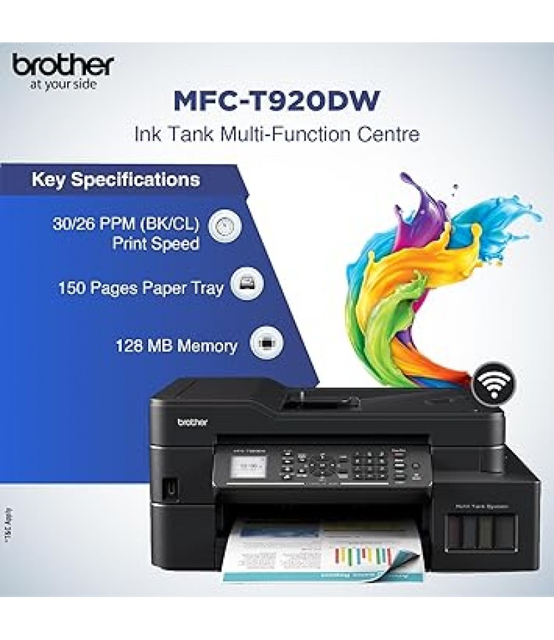 Brother Wireless All In One Ink Tank Printer, MFC-T920DW