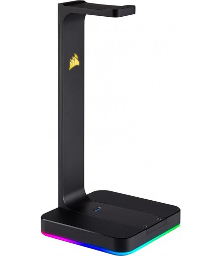 CORSAIR ST100 RGB Premium Headset Stand with 7.1 Surround Sound - 3.5mm and 2xUSB 3.0 | CA-9011167-NA