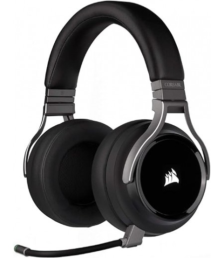 CORSAIR Virtuoso RGB Wireless Gaming Headset High Fidelity 7.1 Surround Sound Memory Foam Earcups 20 Hour Battery Life Carbon CA 9011185 NA Electronic Games | CA-9011185-NA