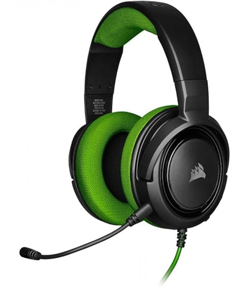 Corsair HS35 - Stereo Gaming Headset - Memory Foam Earcups - Discord Certified - Works with PC, Xbox Series X, Xbox Series S, Xbox One, PS5, PS4, Nintendo Switch, and Mobile - Green | CA-9011197-NA