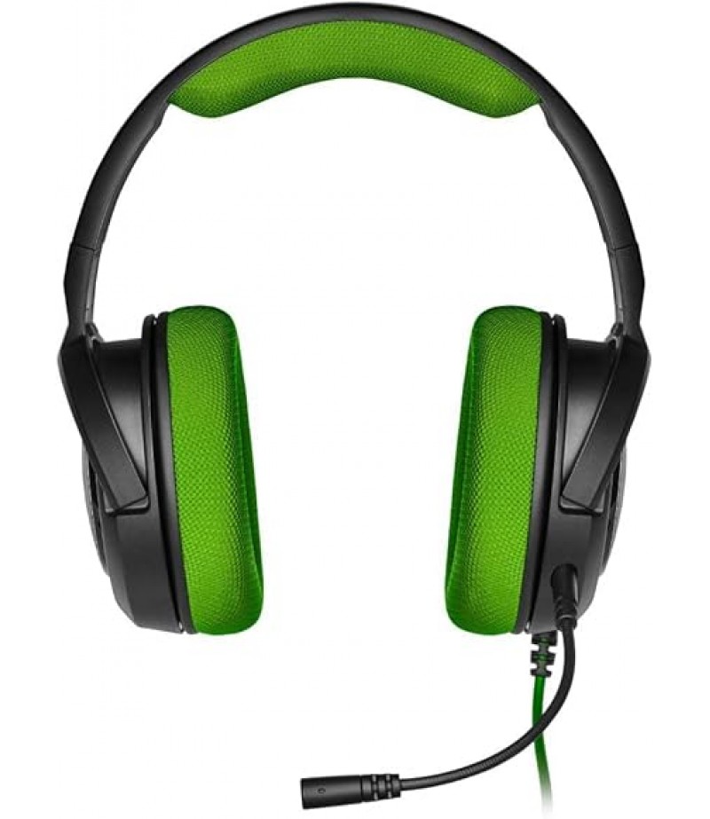 Corsair HS35 - Stereo Gaming Headset - Memory Foam Earcups - Discord Certified - Works with PC, Xbox Series X, Xbox Series S, Xbox One, PS5, PS4, Nintendo Switch, and Mobile - Green | CA-9011197-NA