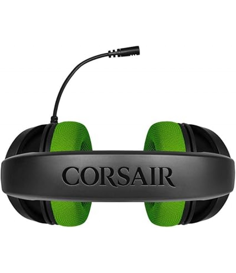 Corsair HS35 - Stereo Gaming Headset - Memory Foam Earcups - Discord Certified - Works with PC, Xbox Series X, Xbox Series S, Xbox One, PS5, PS4, Nintendo Switch, and Mobile - Green | CA-9011197-NA