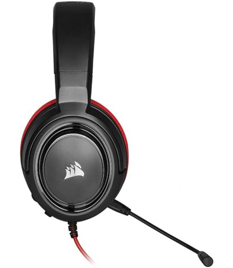 Corsair Hs35 - Stereo Gaming Headset Discord Certified Memory Foam Earcups Works With Pc, Xbox Series X, S, One, Ps5, Ps4, Nintendo Switch And Mobile - Red, Wired | CA-9011198-NA