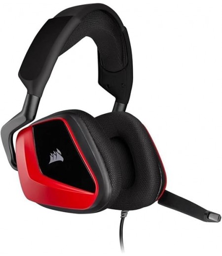 Corsair void elite 7.1 surround sound premium gaming headset - cherry red, Wired | CA-9011206-NA