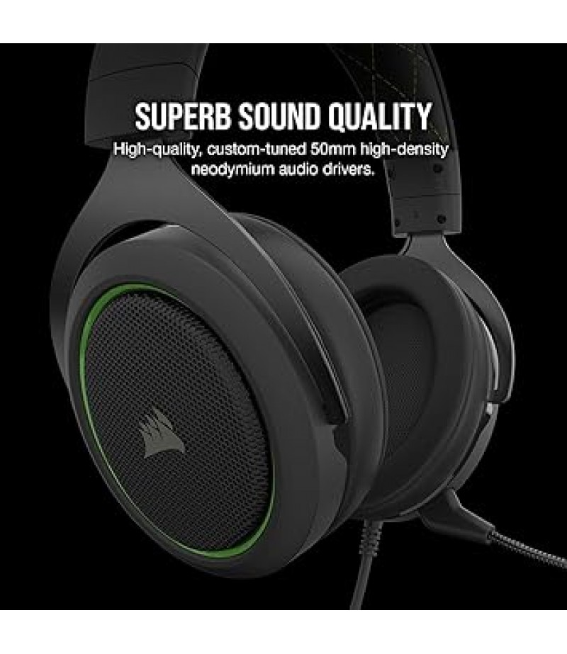 Corsair Hs50 Pro Stereo Gaming Headset - Green | CA-9011216-NA