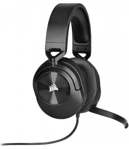 Corsair HS55 Stereo Wired Gaming Headset, 20Hz - 20 kHz Frequency Response, 114dB Sensitivity, 50mm Drivers, 1.8m Cable Length, For PC / Mac / PS4 & 5 / Xbox One Series, Carbon | CA-9011260-NA