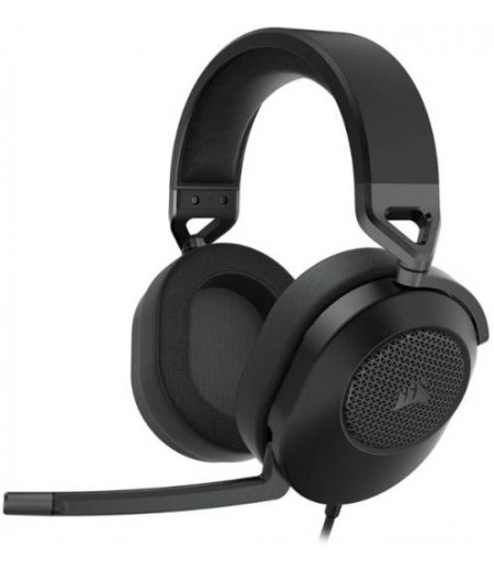 Corsair HS65 Surround Wired Gaming Headset, Dolby Audio 7.1, 20Hz - 20 kHz Frequency Response, 1.8m Cable Length, Omni Directional, 50mm Drivers, For PC / Mac / PS4/5, Xbox One, Black | CA-9011270-NA