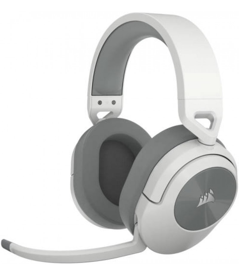 Corsair HS55 Wireless Multiplatform Gaming Headset, 50mm Neodymium Drivers, Bluetooth / 2.5 GHz, 7.1 Surround Sound, Up to 24H Battery, PC, PS5, PS4, Nintendo Switch, Mobile, White | CA-9011281-EU